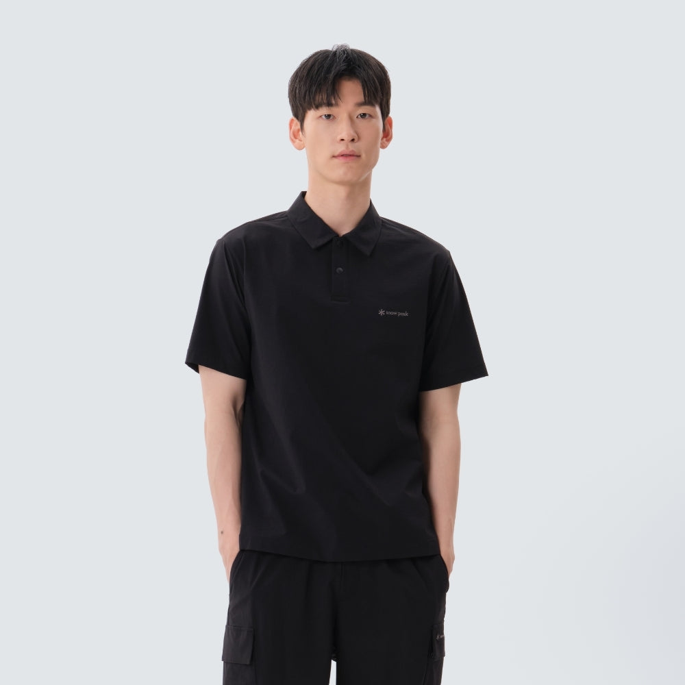 코듀라 반팔 폴로 티셔츠 Black