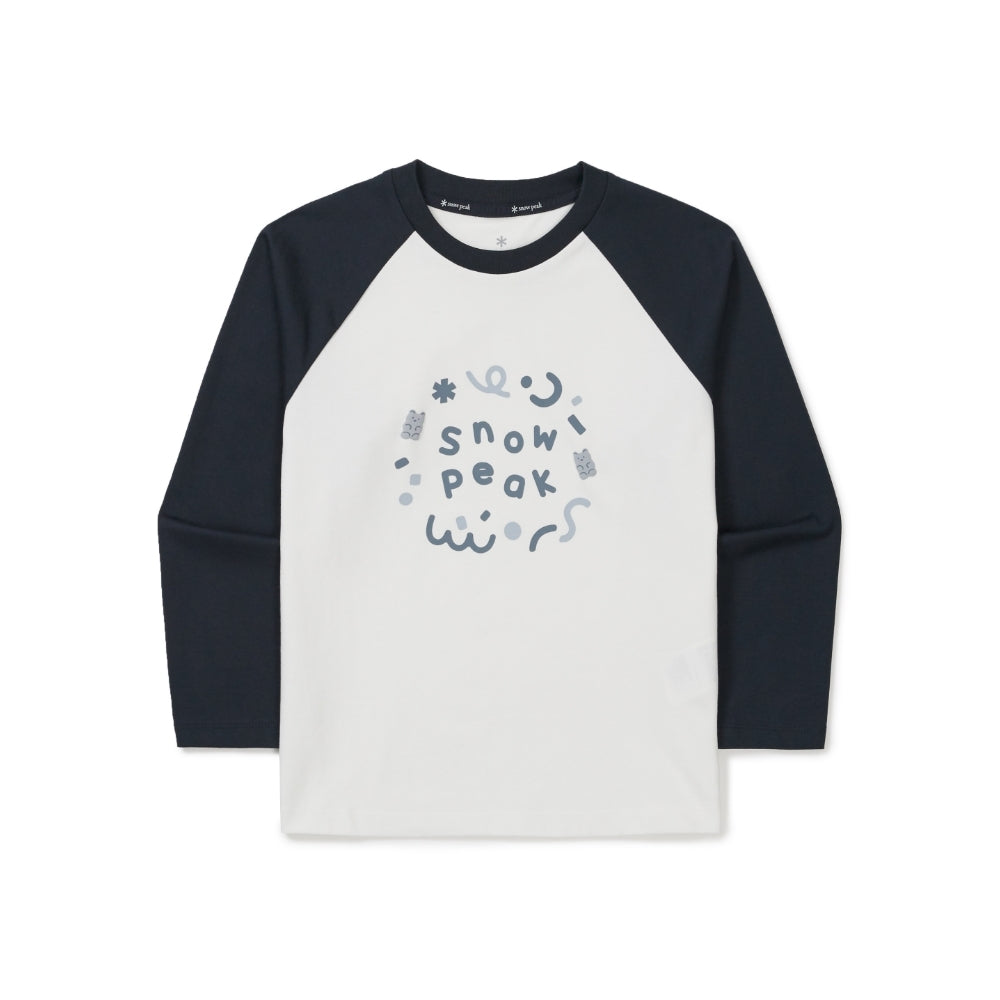 키즈 나그랑 배색 티셔츠 Dark Navy