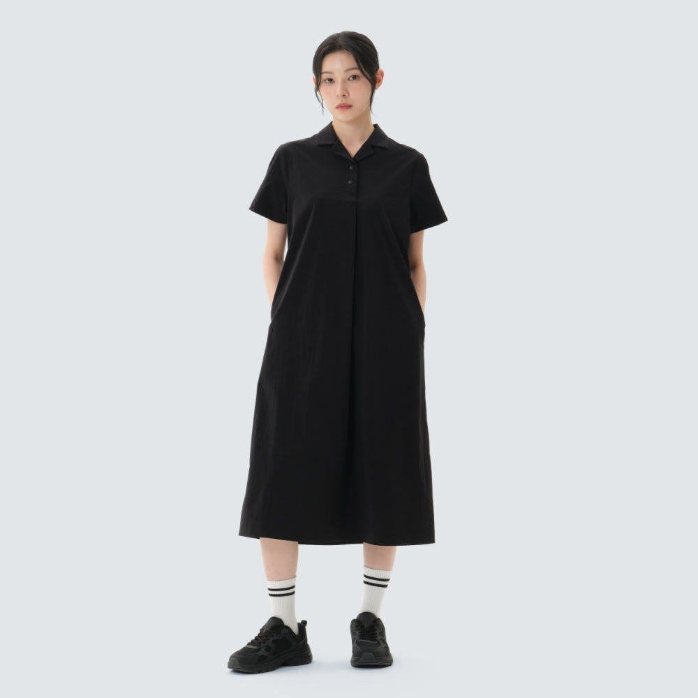 루트 카라 원피스 Black