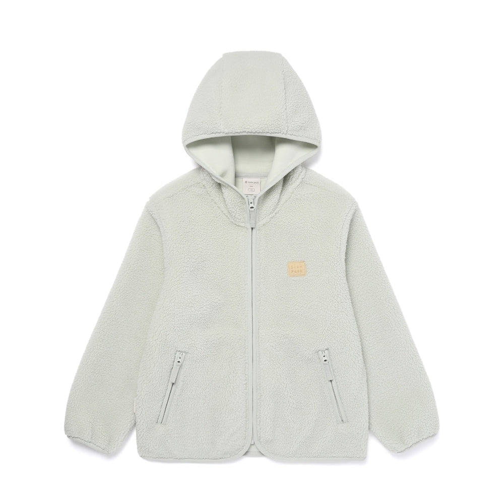 키즈 부클 후드 집업 Mint Khaki