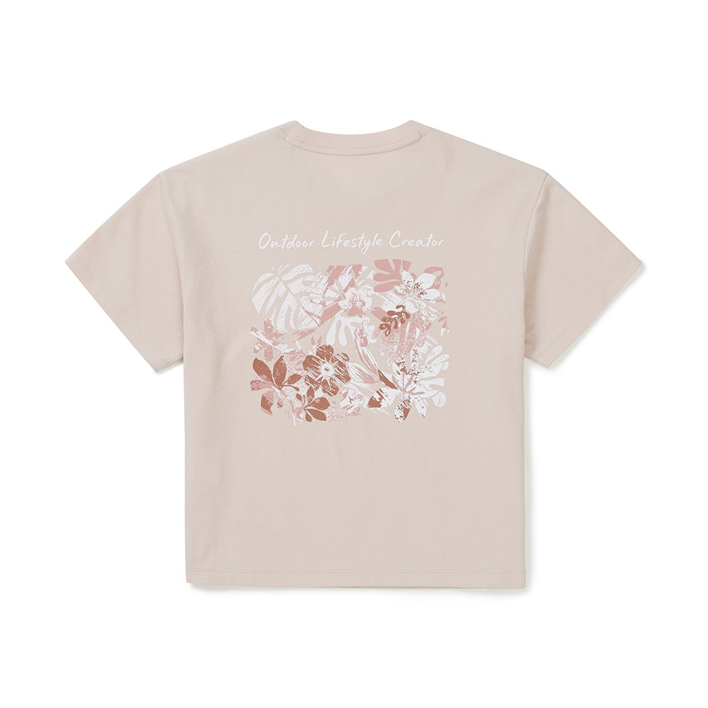 소로나 여성 트로피컬 반팔 티셔츠 Light Pink