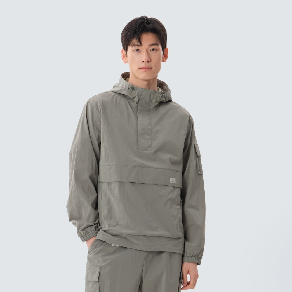 루트 후드 아노락 Khaki Gray
