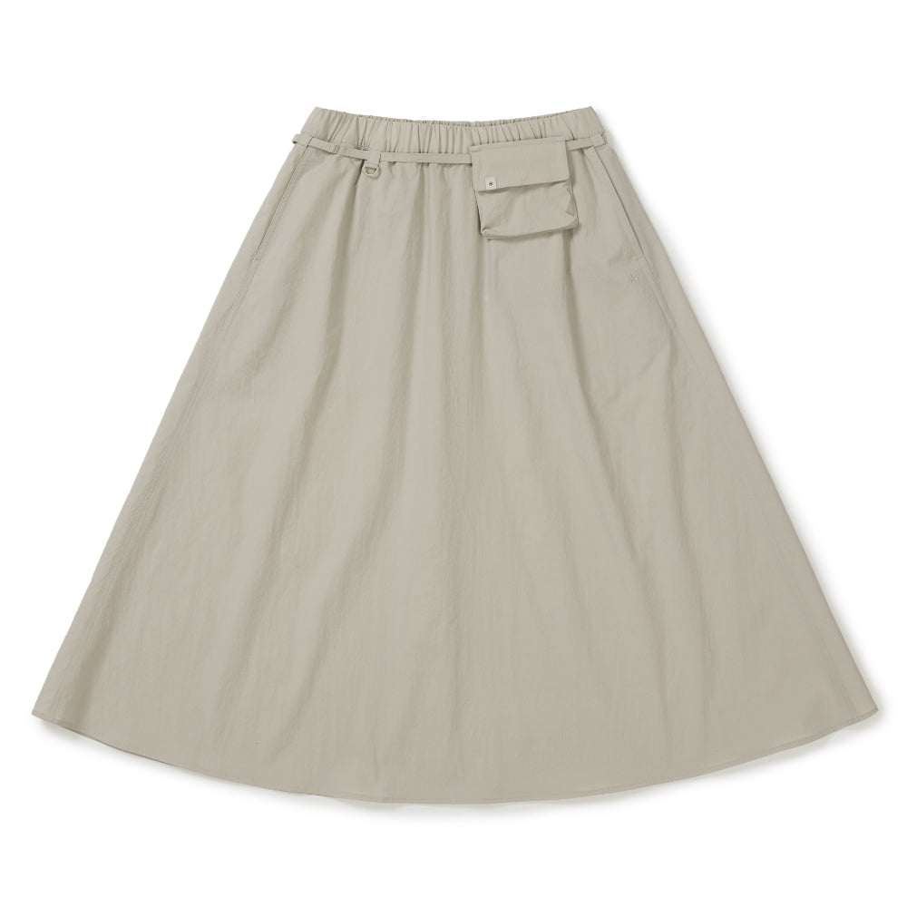 루트 플레어 롱스커트 Light Beige
