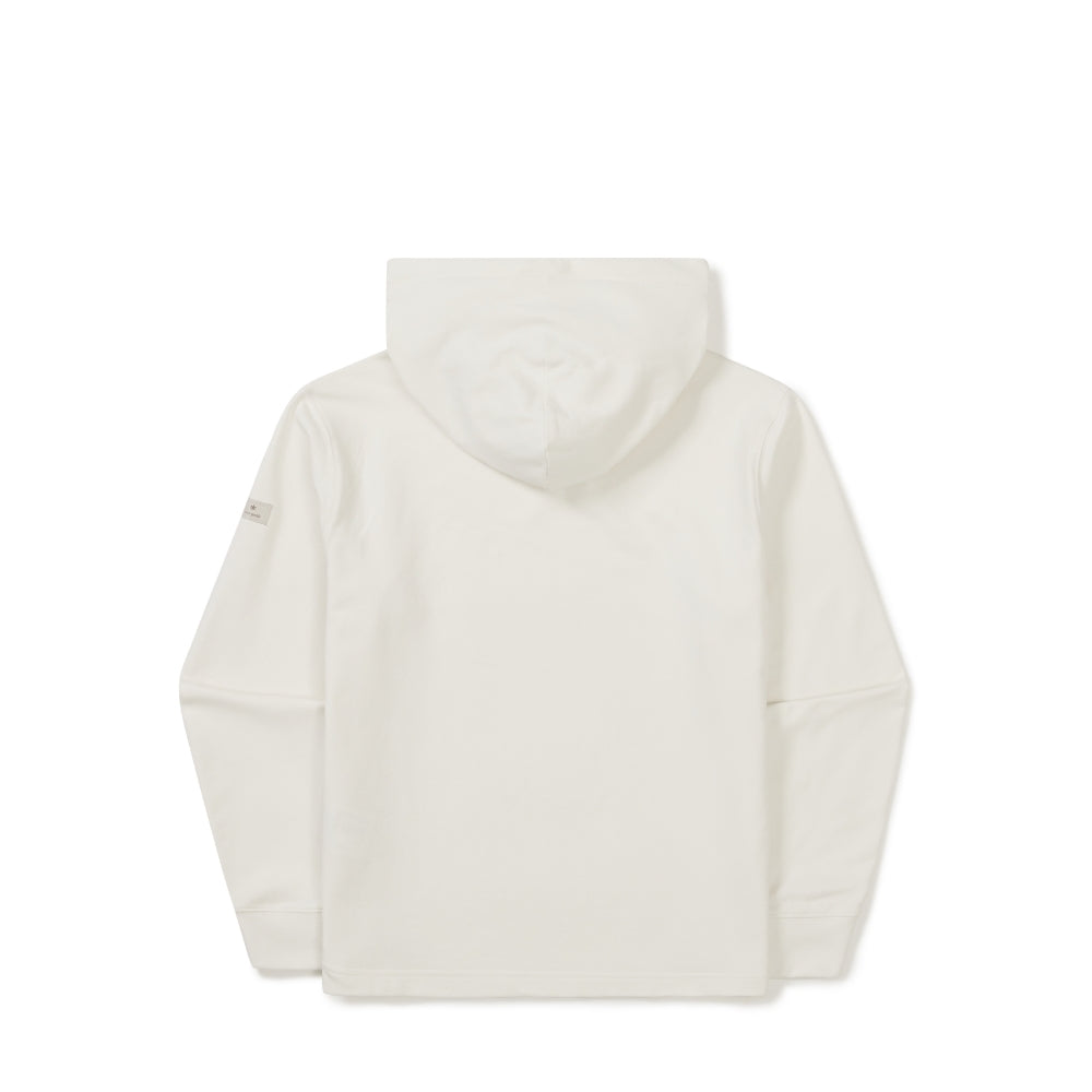 베이직 여성 세미크롭 후드 티셔츠 Cream