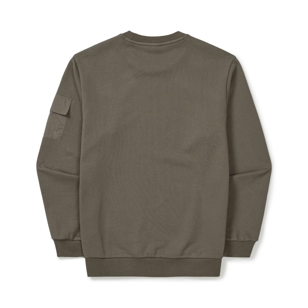 랜드 포켓 맨투맨 Dark Khaki