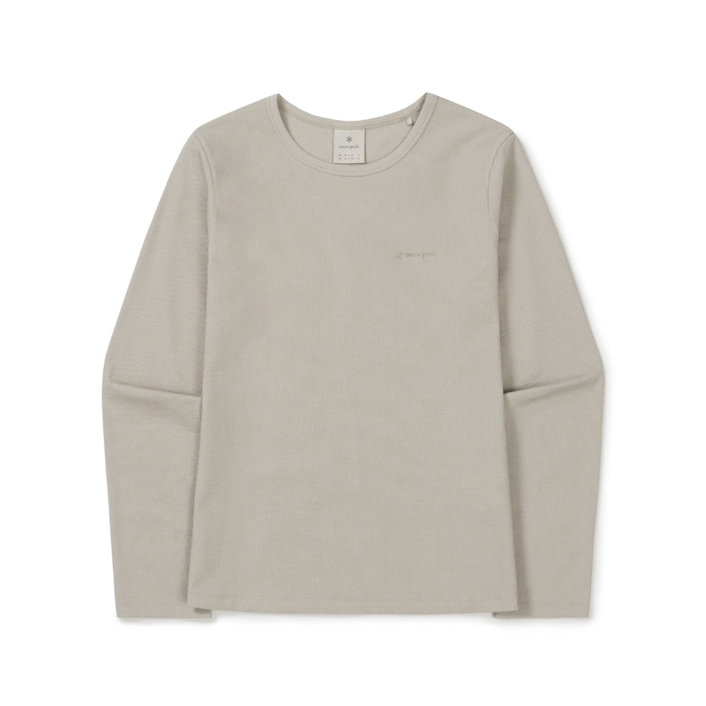 골지 여성 긴팔 티셔츠 Sand Beige