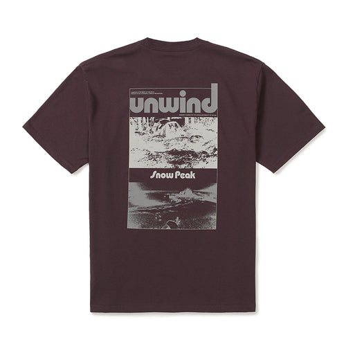 UNWIND 그래픽 반팔 티셔츠 Burgundy