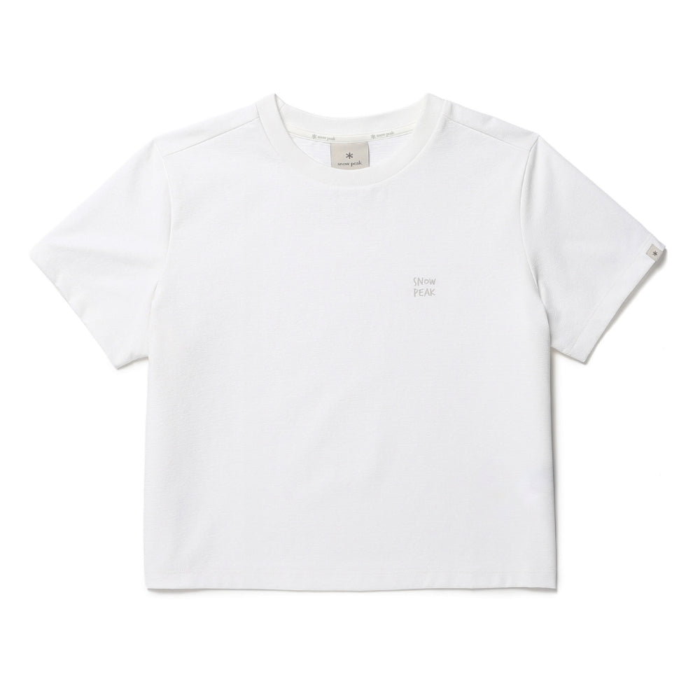 클래식 여성 라운드넥 반팔 티셔츠 White