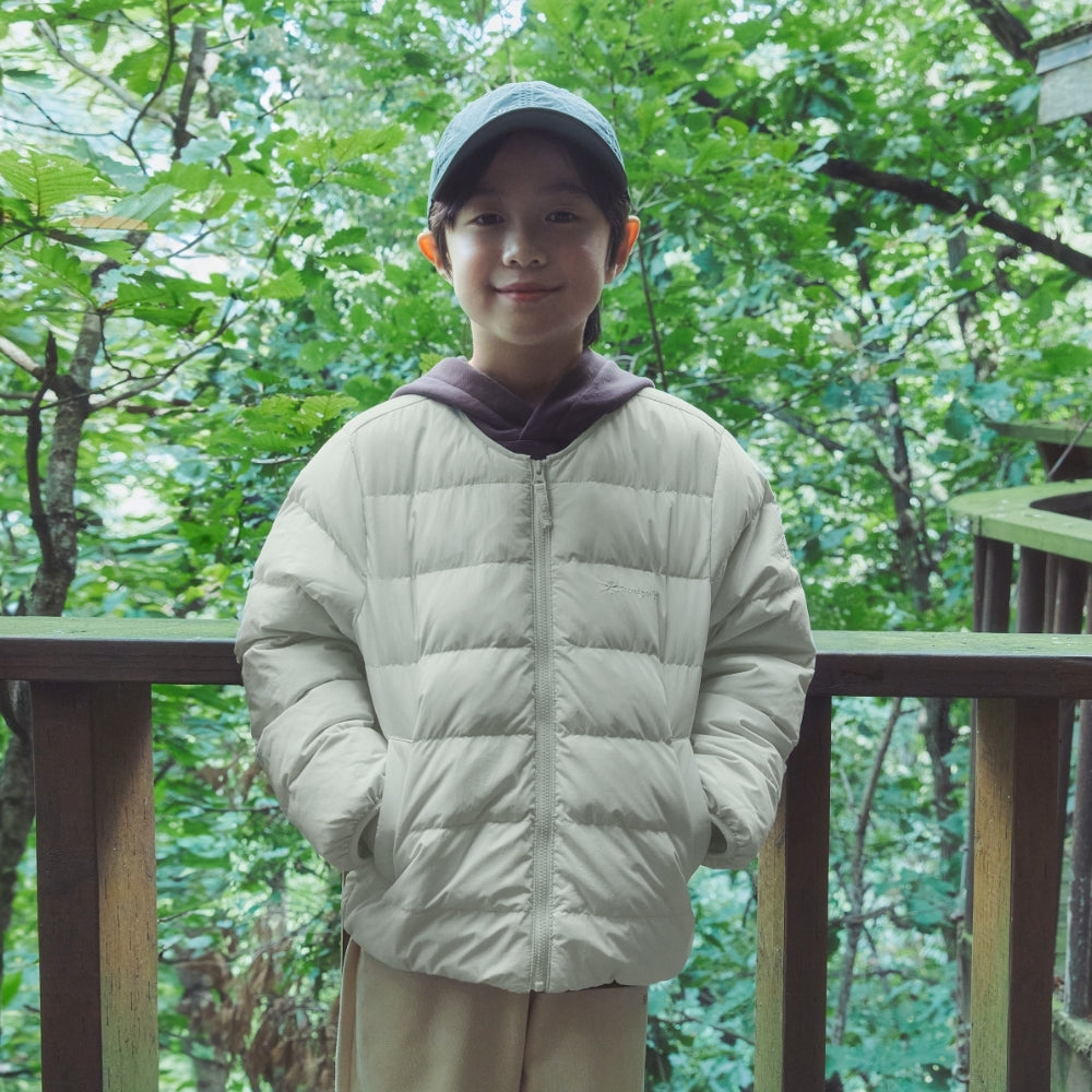 키즈 그래픽 후드 티셔츠 Brown