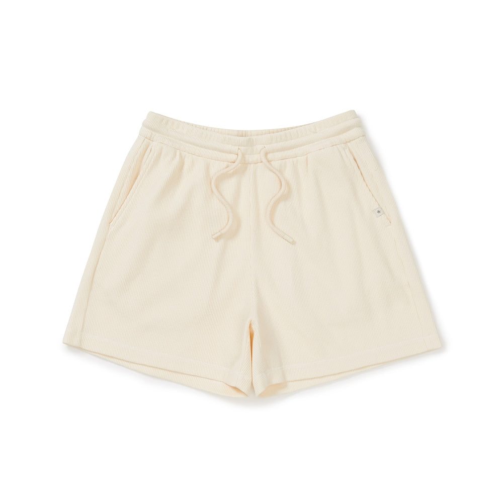 와플 여성 반바지 Pastel Yellow