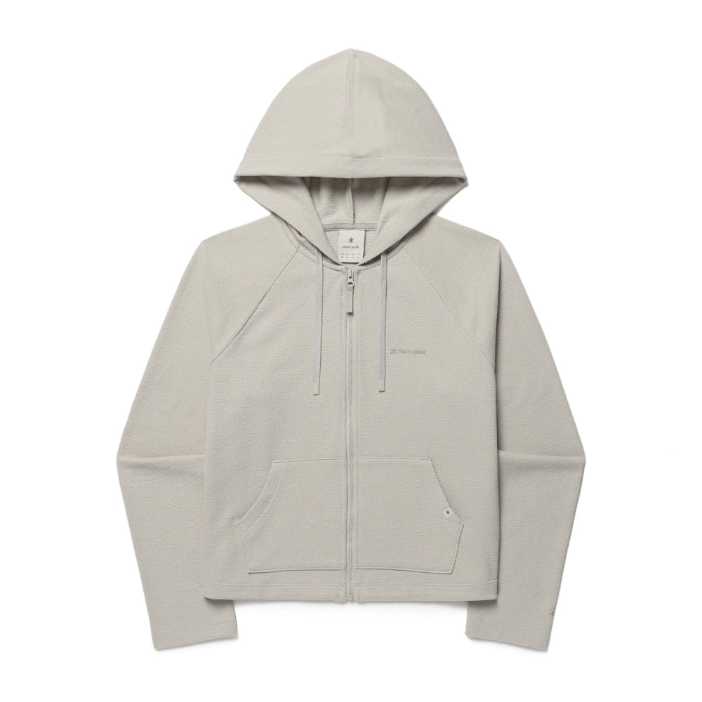 테리 여성 후드 집업 Light Beige