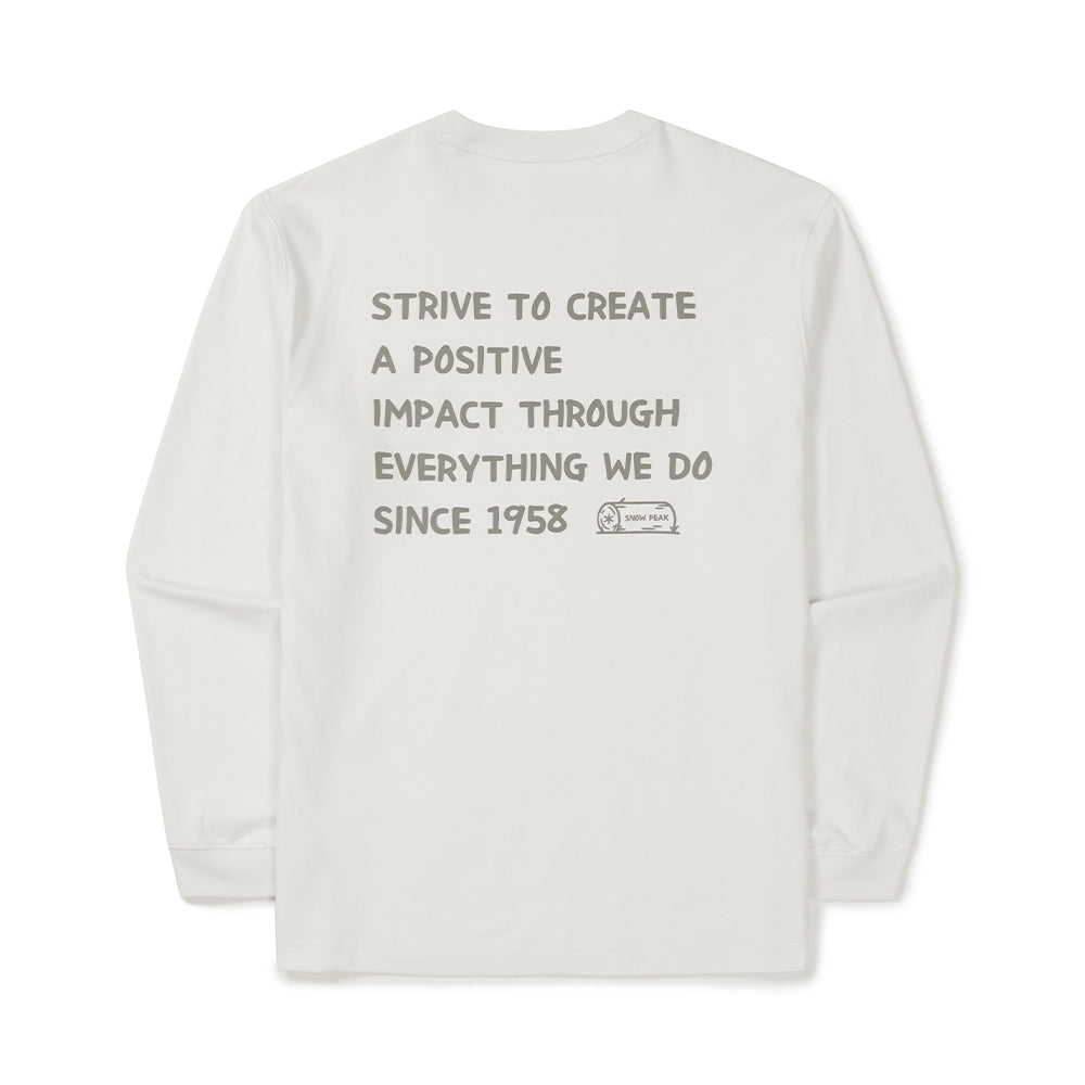 에어로히트 레터링 긴팔 티셔츠 Off White