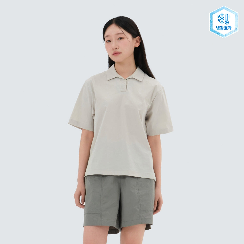 냉감 루트 여성 폴로 티셔츠 Light Beige