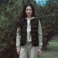 코듀로이 여성 세미크롭 후드 집업 Light Beige