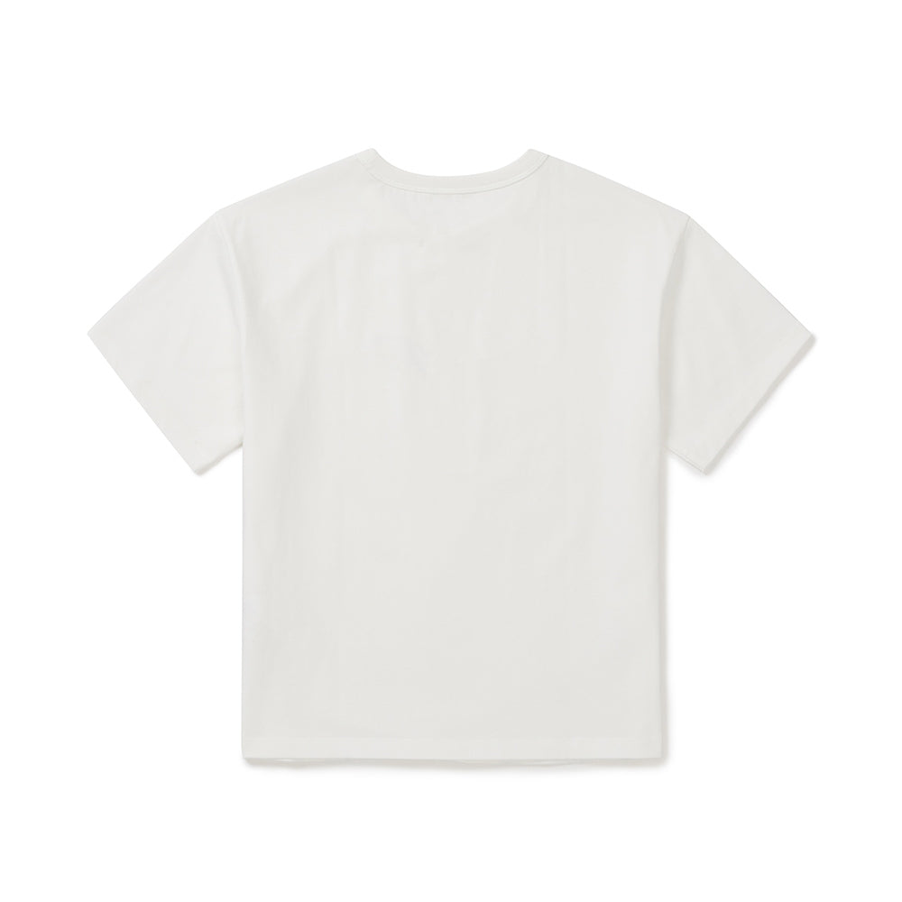 에어로쿨 여성 레터링 반팔 티셔츠 Off White