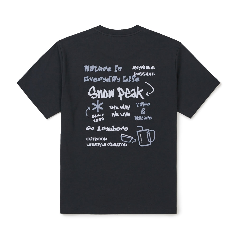 에어로쿨 두들 그래픽 반팔 티셔츠 Dark Navy