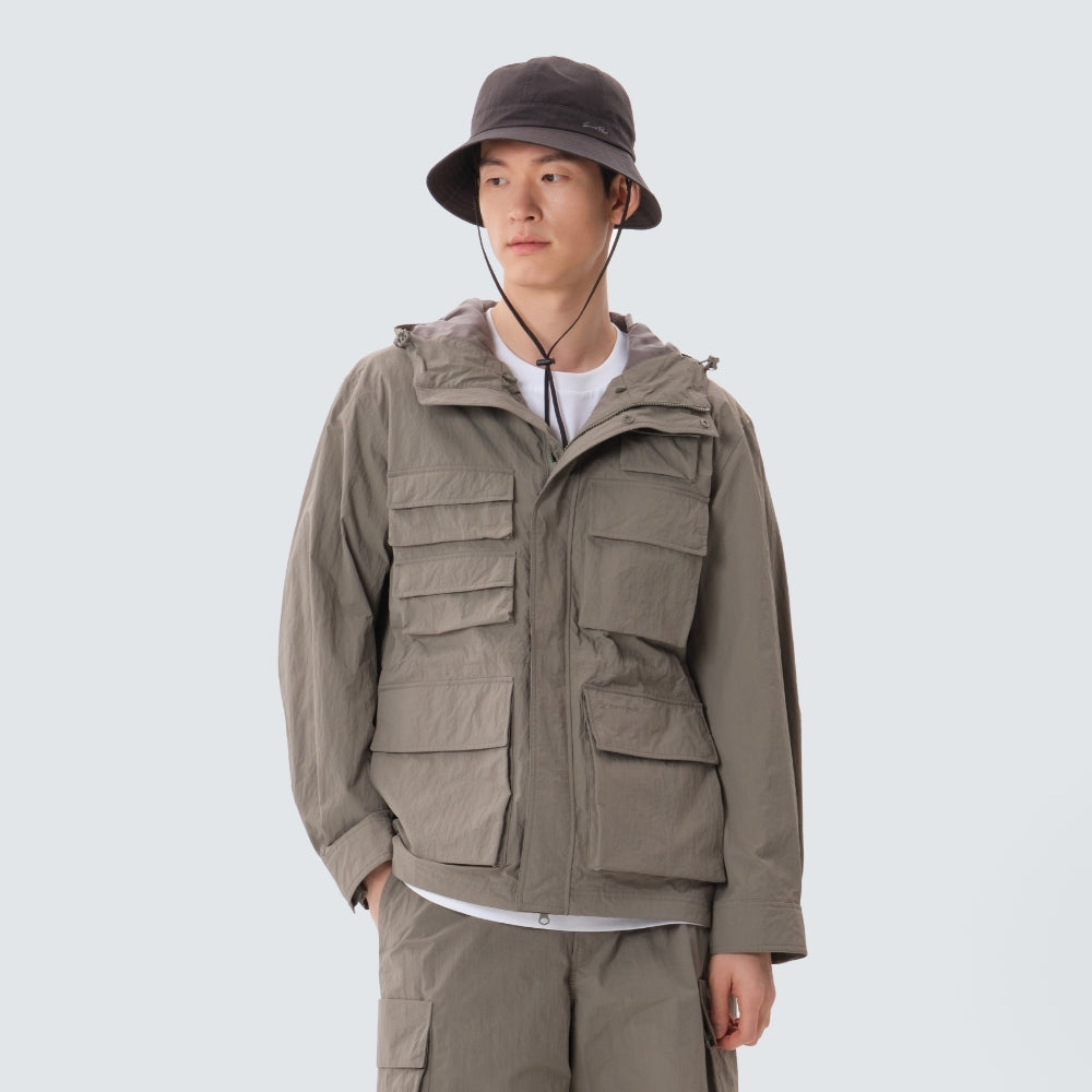페이퍼리 유틸리티 바람막이 Vintage Khaki