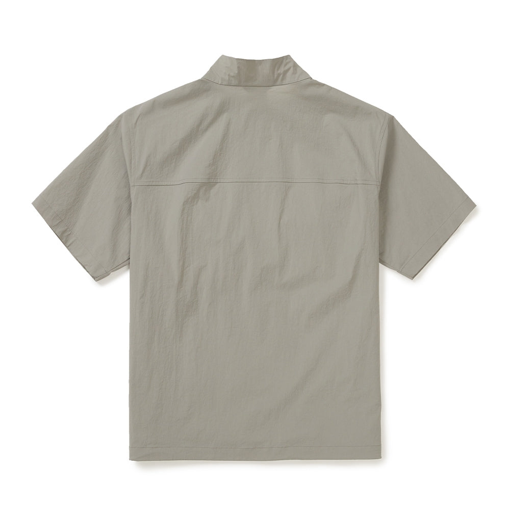 루트 스탠드넥 반팔 아노락 Fog Gray