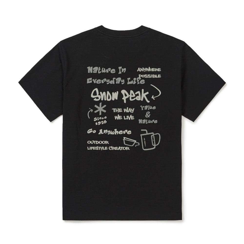 에어로쿨 두들 그래픽 반팔 티셔츠 Black