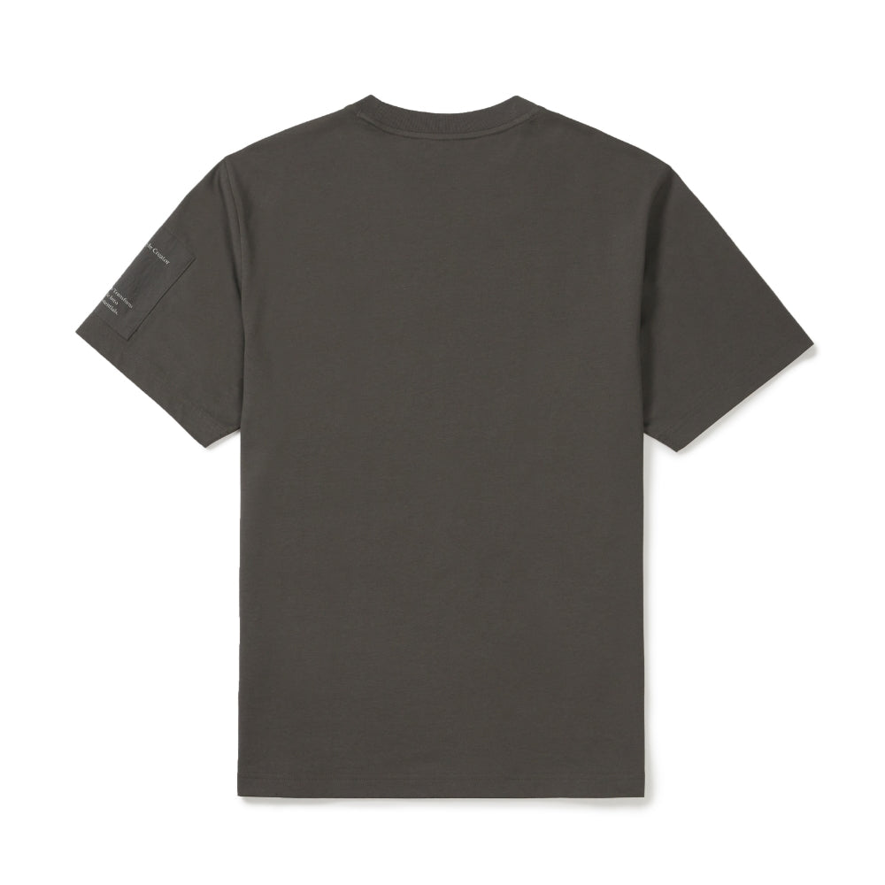 에어로쿨 소매 우븐 패치 반팔 티셔츠 Dark Khaki