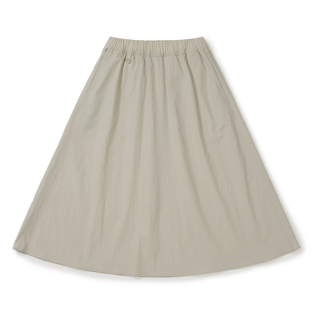 루트 플레어 롱스커트 Light Beige