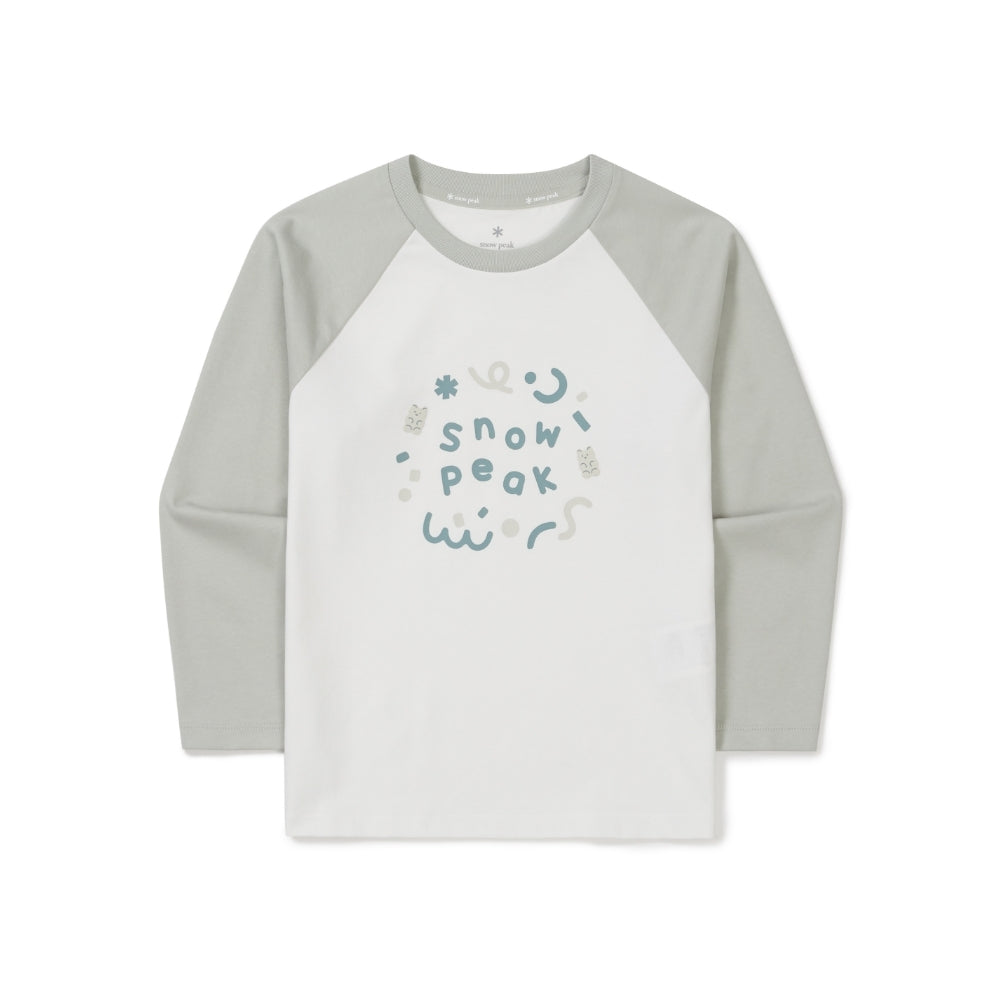 키즈 나그랑 배색 티셔츠 Mint Khaki