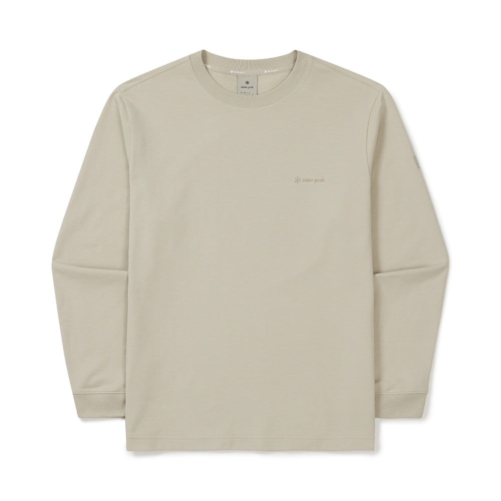 베이직 로고 긴팔 티셔츠 Light Beige