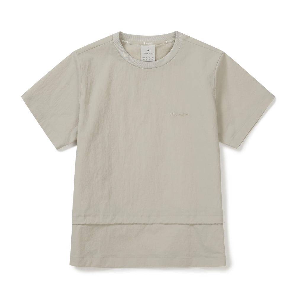 루트 여성 스트링 반팔 티셔츠 Light Beige