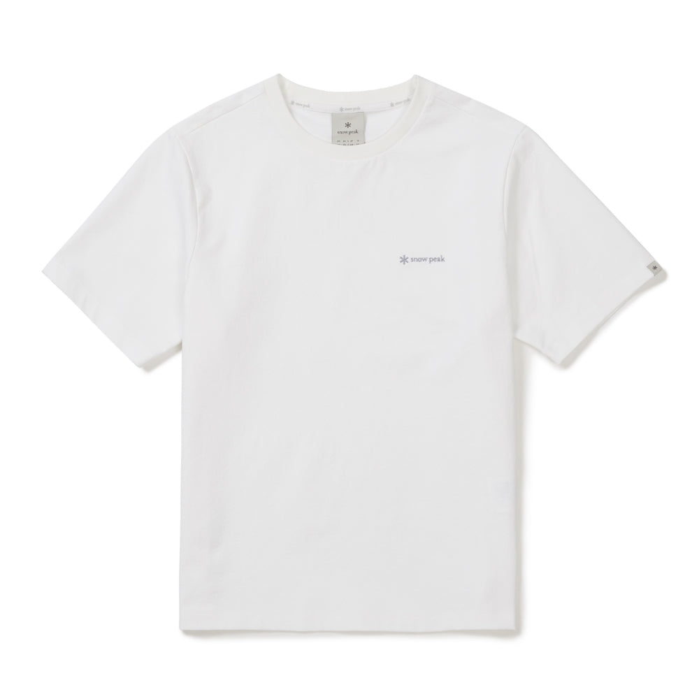 클래식 우븐 여성 반팔 티셔츠 White