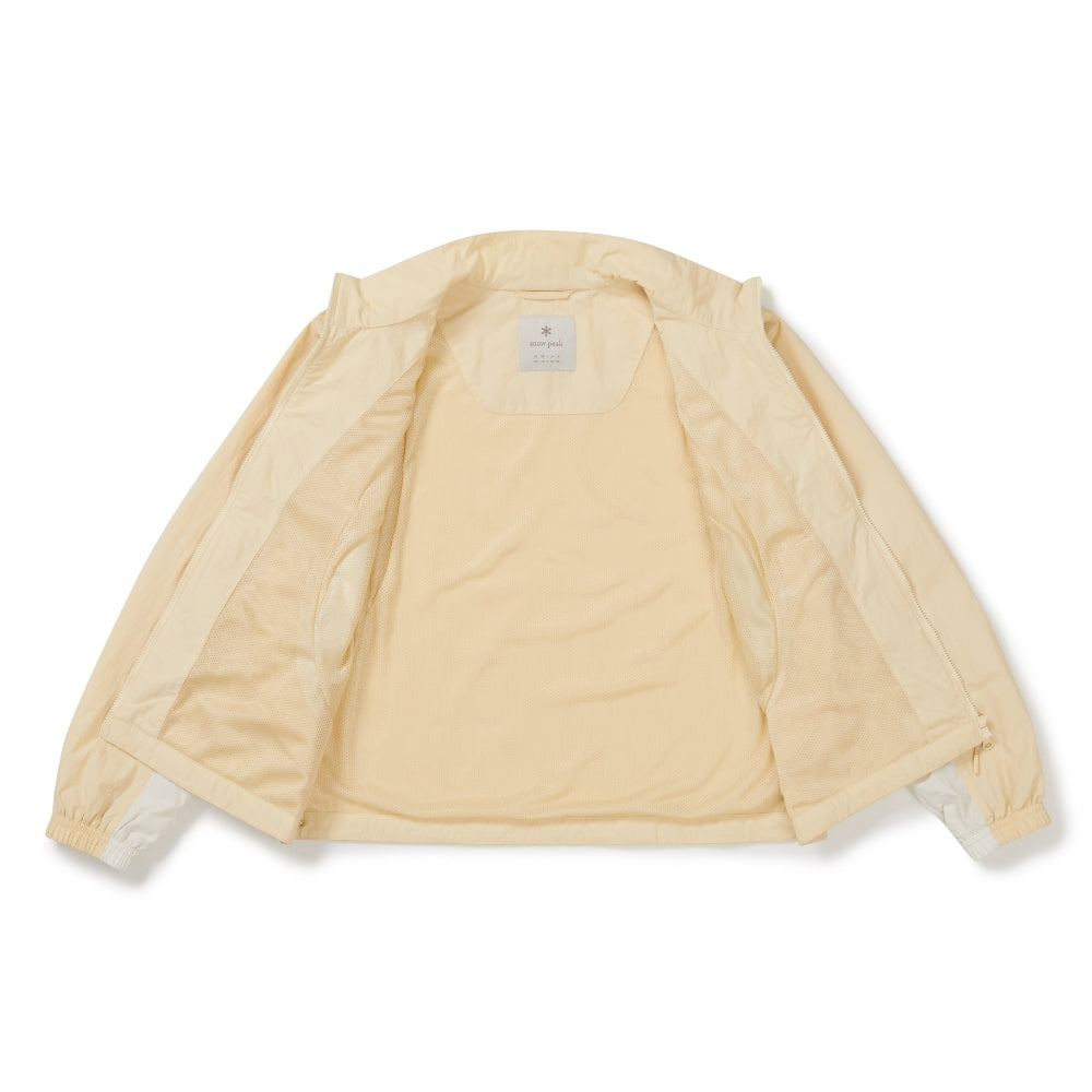 경량 타슬란 컬러블럭 여성 스탠드넥 바람막이 Light Yellow