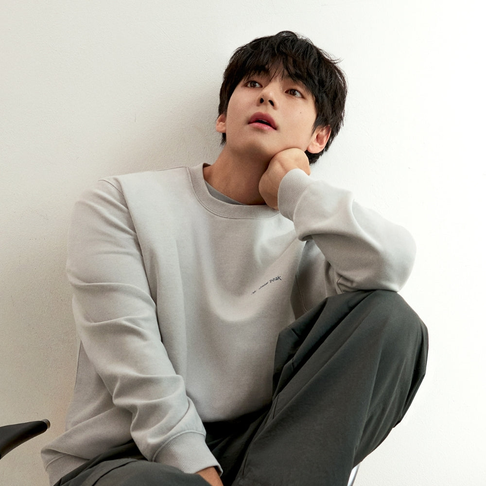 두들 그래픽 맨투맨 Ice Gray