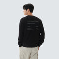 랜드 레터링 우븐 패치 맨투맨 Black