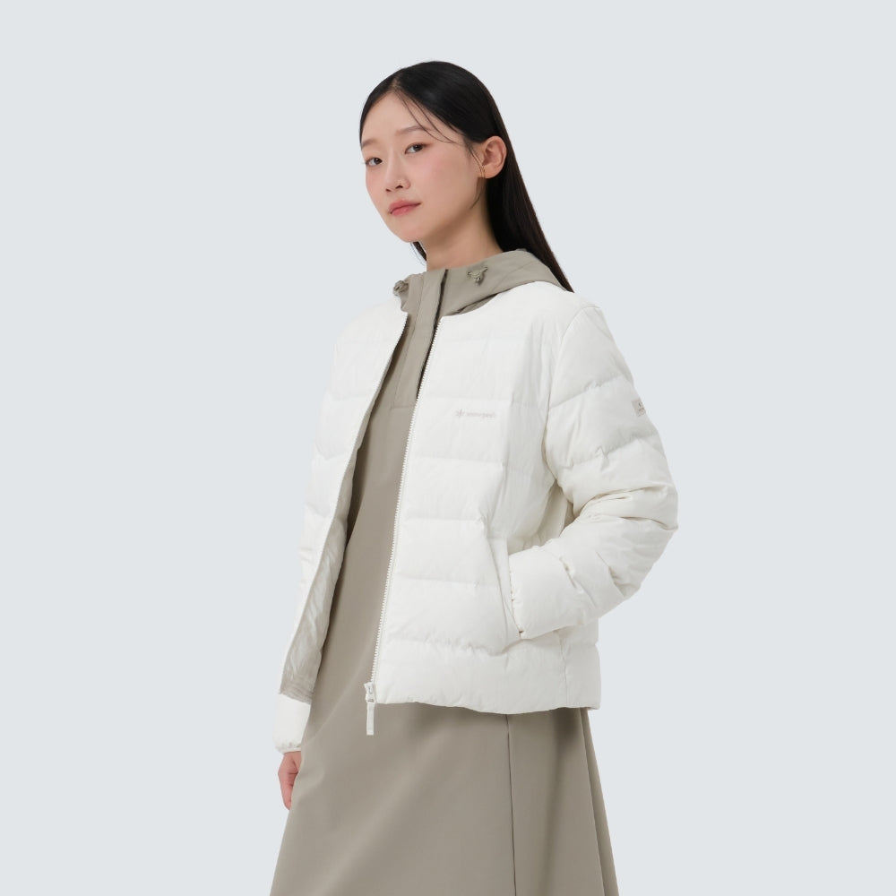 랜드 여성 경량 다운 자켓 Ivory