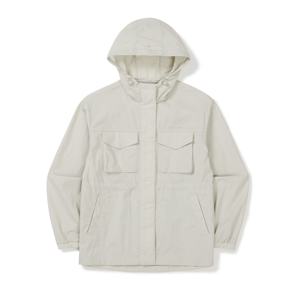 루트 여성 중기장 바람막이 Light Beige