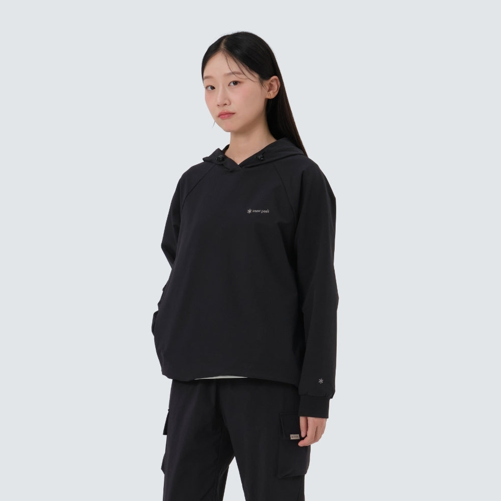 라고 여성 후드 티셔츠 Black