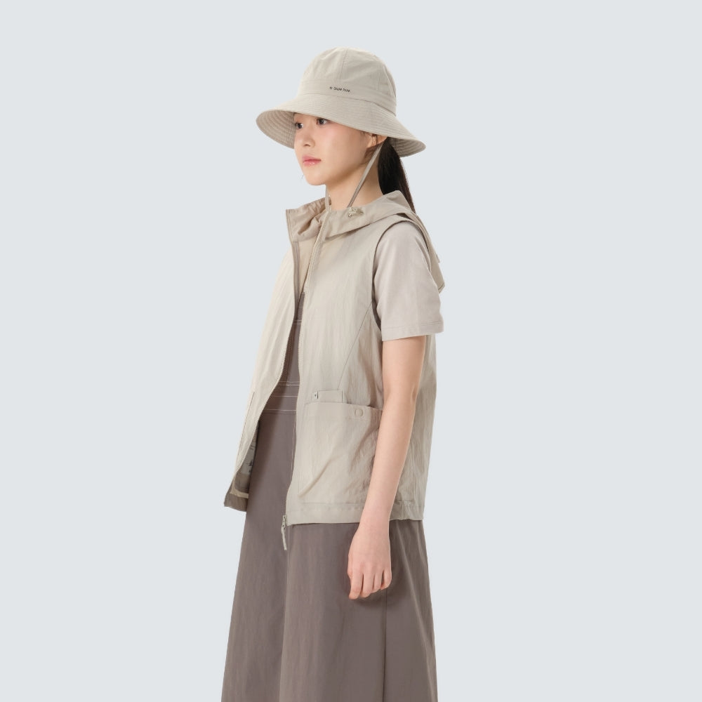 루트 여성 후드 베스트 Light Beige