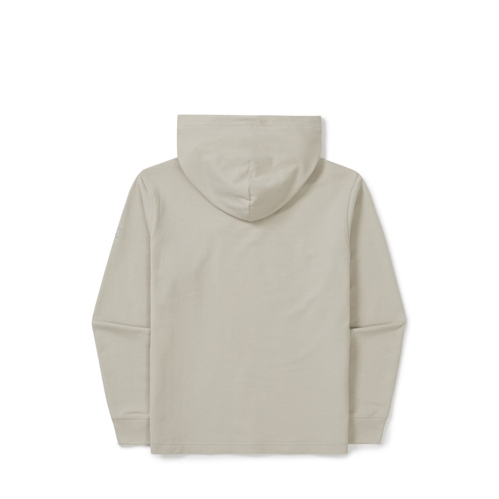 베이직 여성 세미크롭 후드 티셔츠 Light Beige