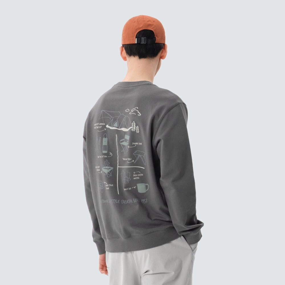 피크닉 맨투맨 Dark Gray