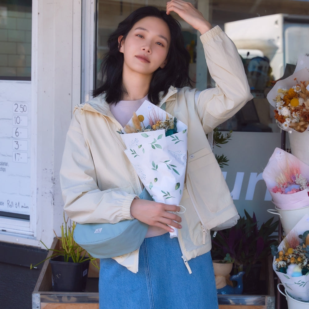 루트 여성 스탠드넥 바람막이 Sand Beige