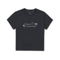 에어로쿨 여성 크롭 레터링 반팔 티셔츠 Dark Navy