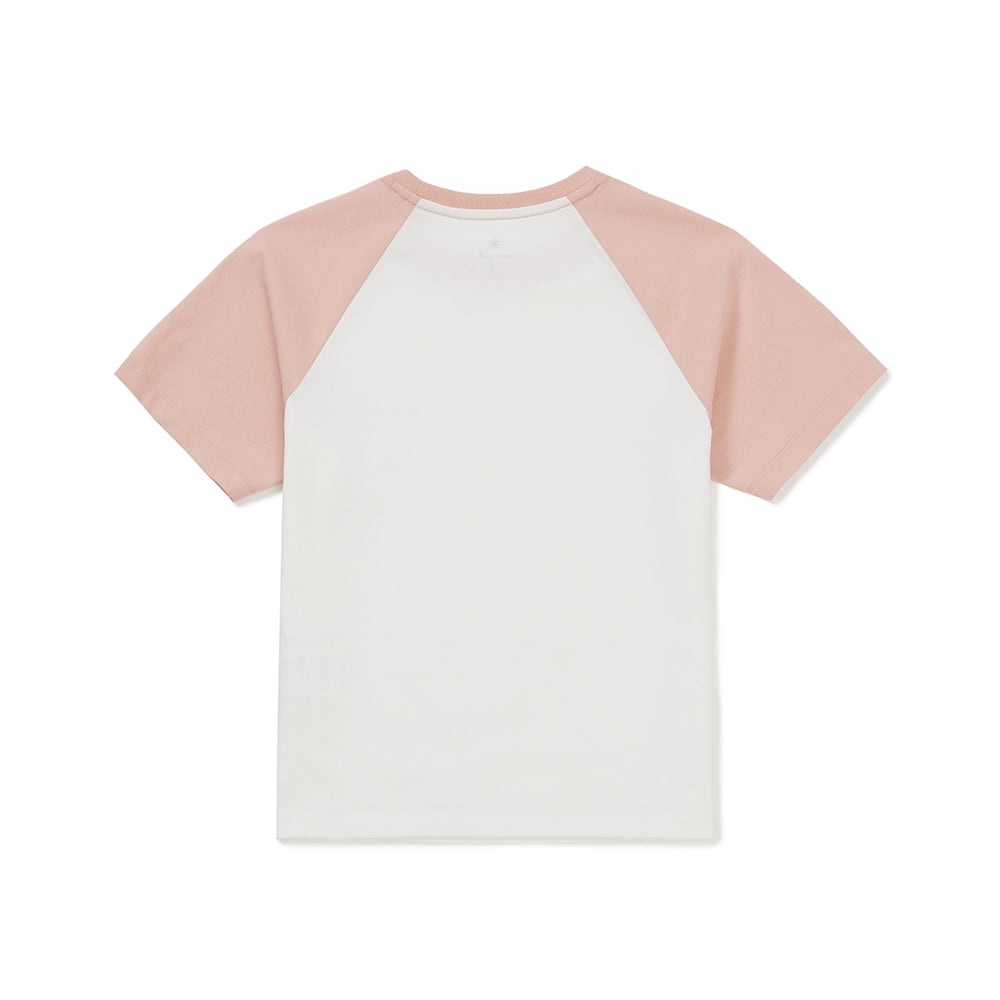 키즈 에어로쿨 배색 반팔 티셔츠 Light Pink