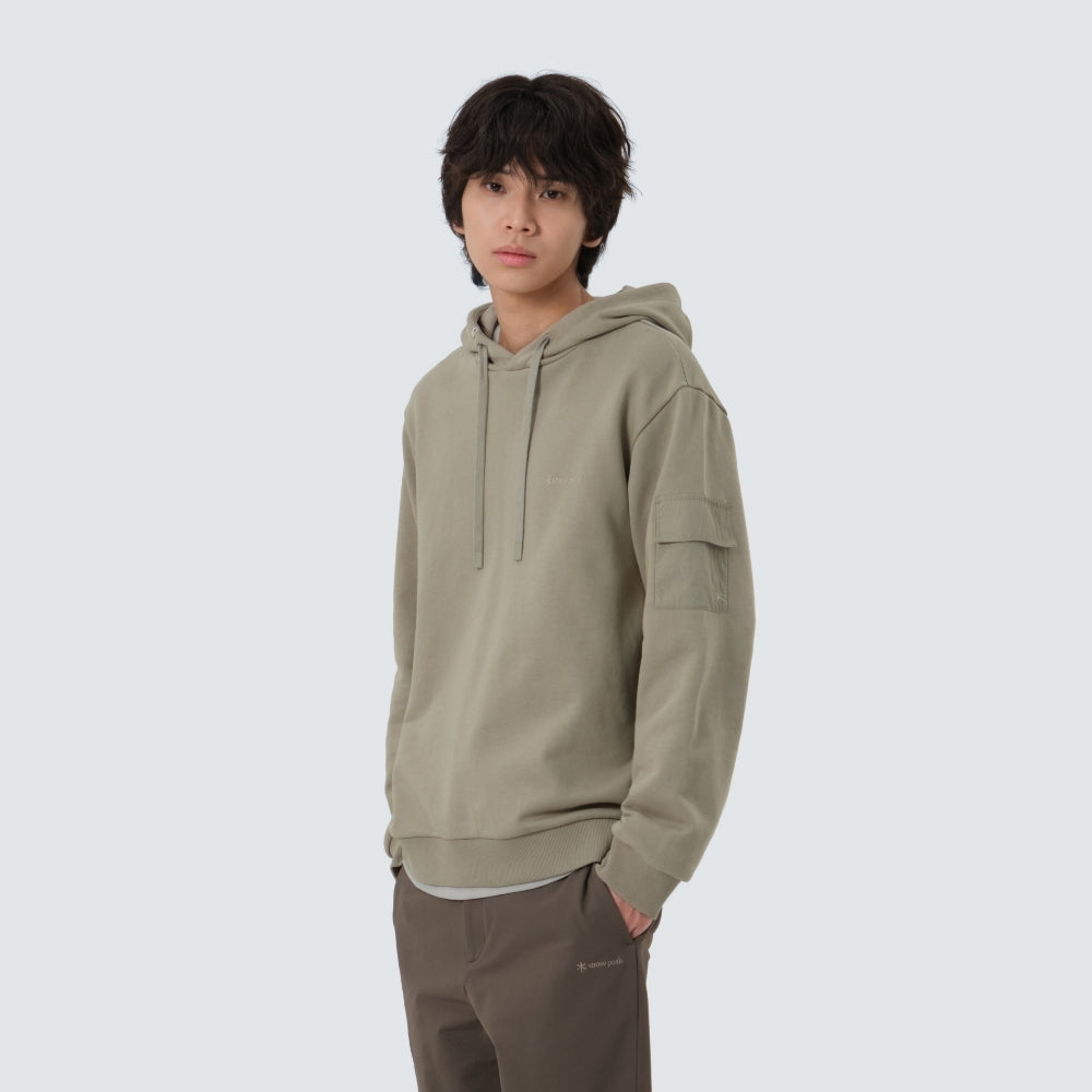 랜드 포켓 후드 티셔츠 Khaki Beige