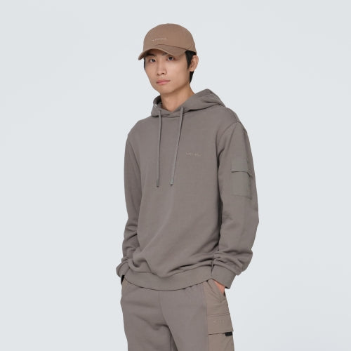 랜드 포켓 후드 티셔츠 Dark Khaki