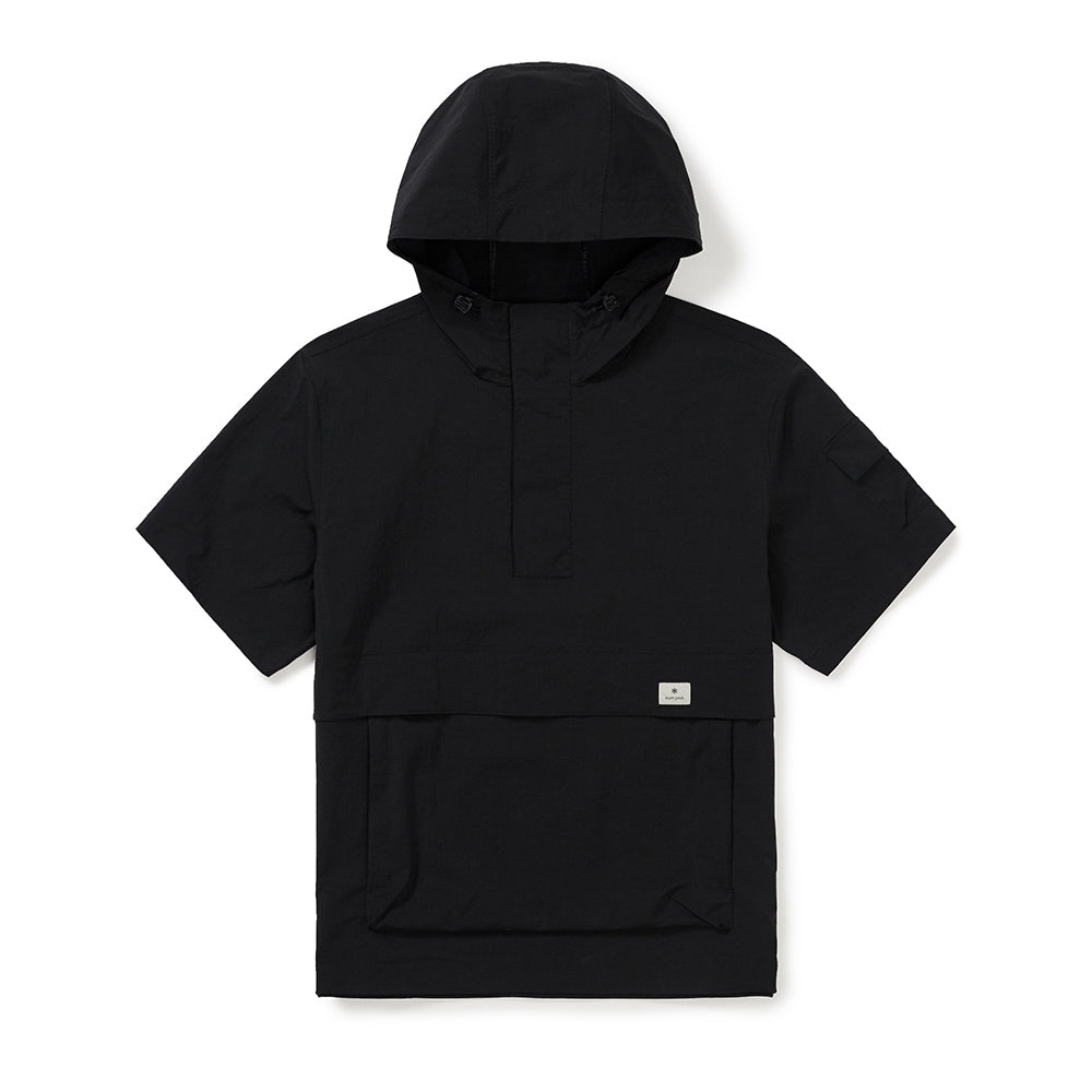 루트 후드 반팔 아노락 Black
