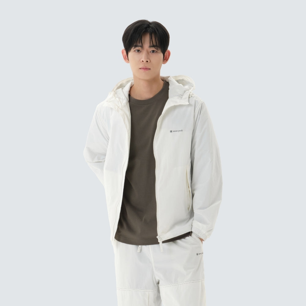 경량 타슬란 윈드스토퍼 후드 바람막이 Off White