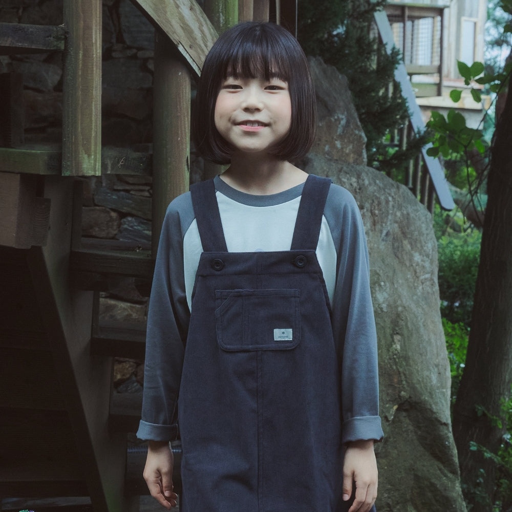 키즈 나그랑 배색 티셔츠 Dark Navy
