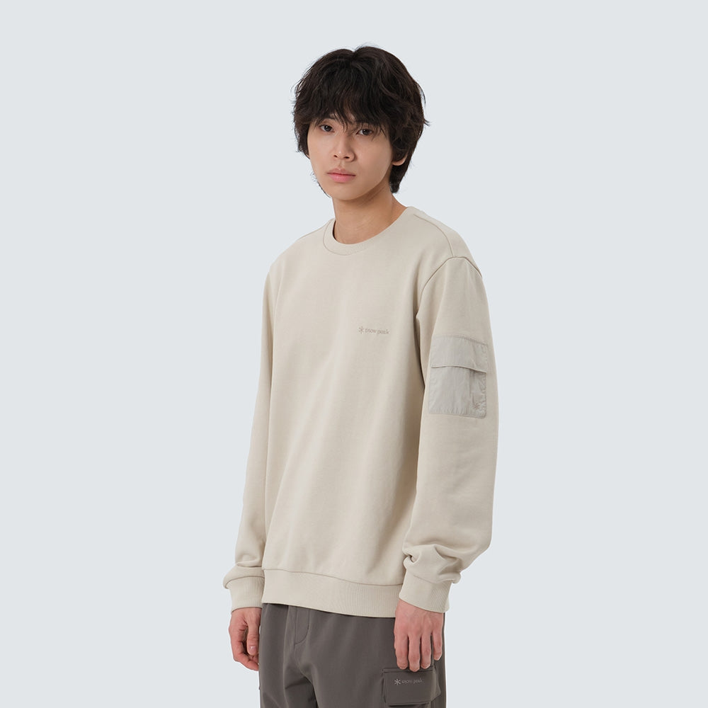 랜드 포켓 맨투맨 Light Beige