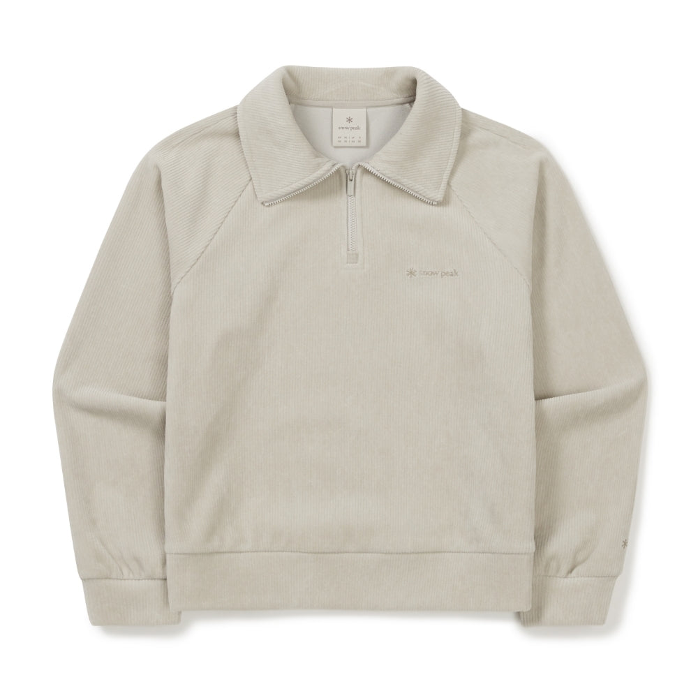 코듀로이 여성 반집업 맨투맨 Light Beige