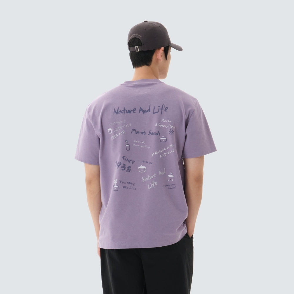 소로나 크레용 반팔 티셔츠 Purple