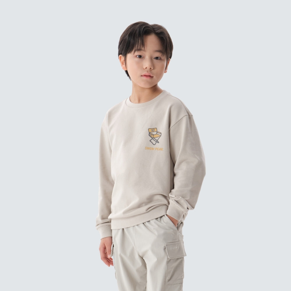 키즈 캠핑 맨투맨 Light Beige